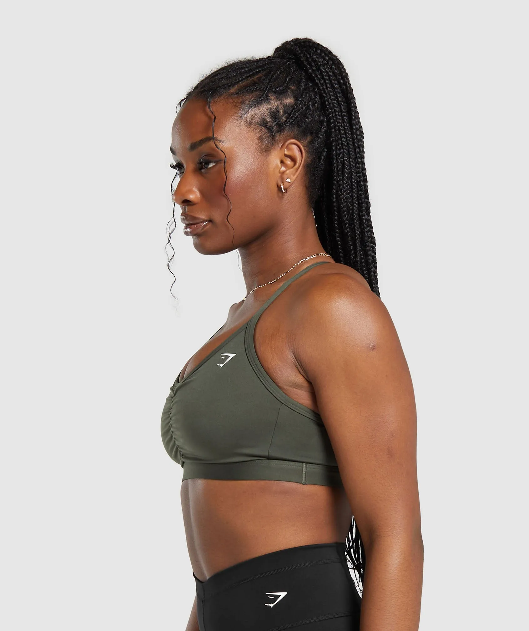 Gymshark Ruched Sports Bra - Strength Green