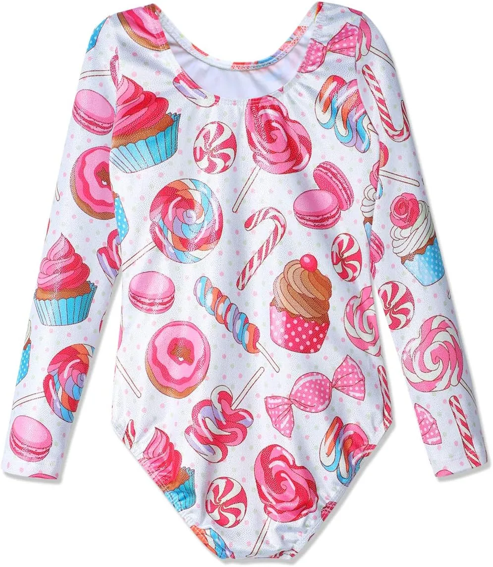 HOZIY Gymnastics Leotards for Girls Unicorn Pink Purple Sparkly Dancewear Activewear Quick Dry