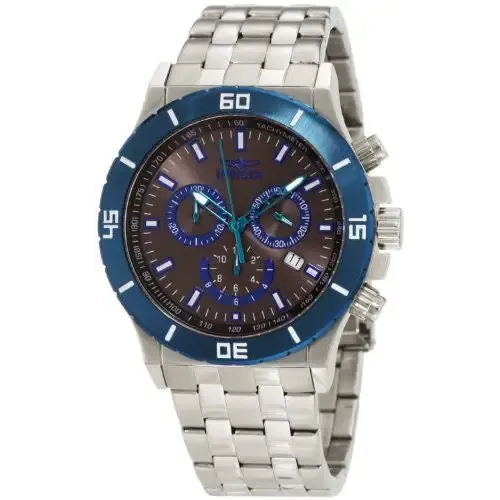Invicta Men's 10469 Specialty Classic Chronograph Steel Grey Dial Stainless Steel Watch
