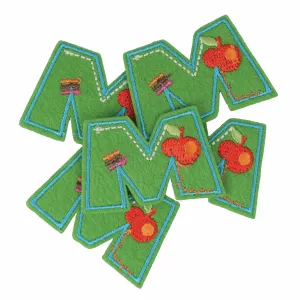 Iron-On/Sew On Alphabet Motif Patch - Letter M