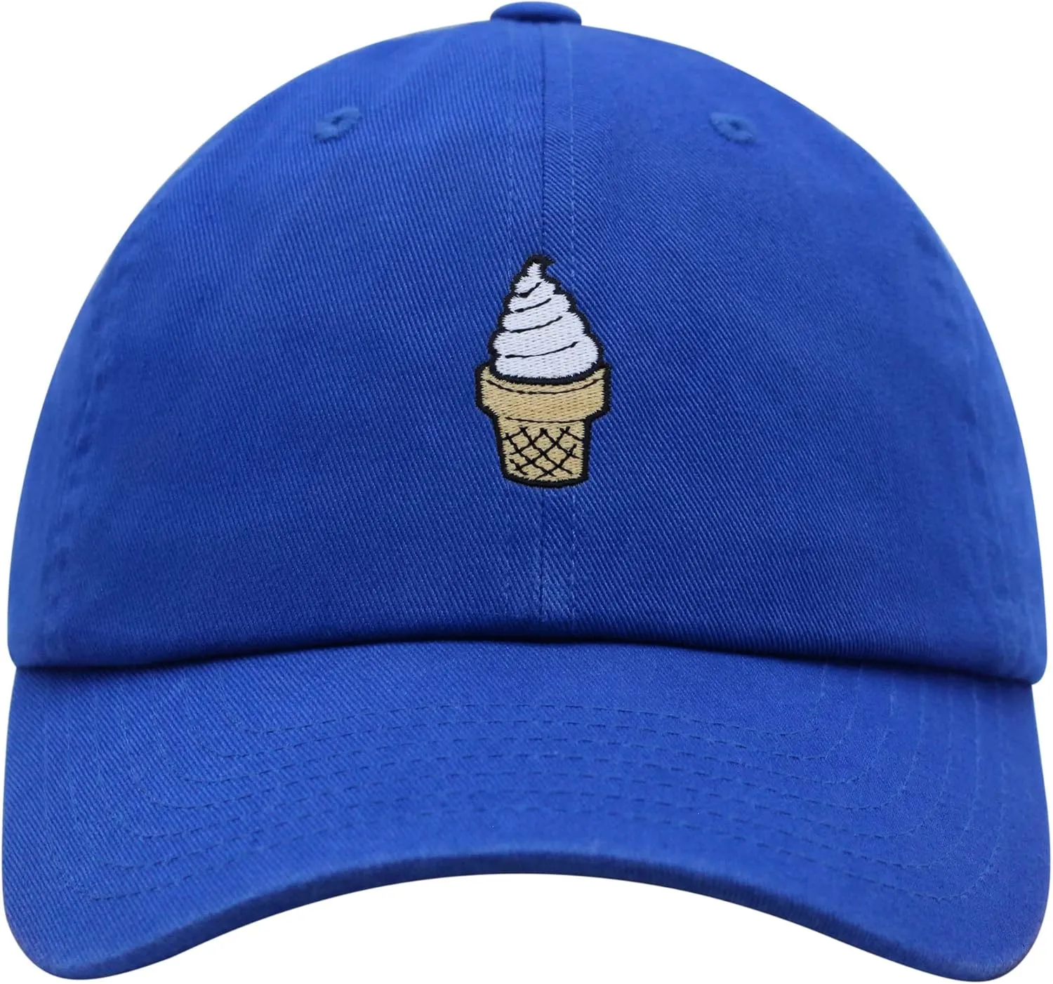 JPAK Ice Cream Cone Premium Dad Hat Embroidered Cotton Baseball Cap Foodie