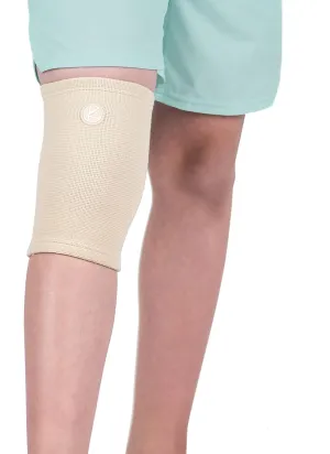 KARM Kids Knee Brace Sleeve - Youth Knee Compression Sleeve for Kids, Child - Support for Pain, Sports, Football, Basketball, Gymnastics, Recovery, Boys & Girls (Beige)