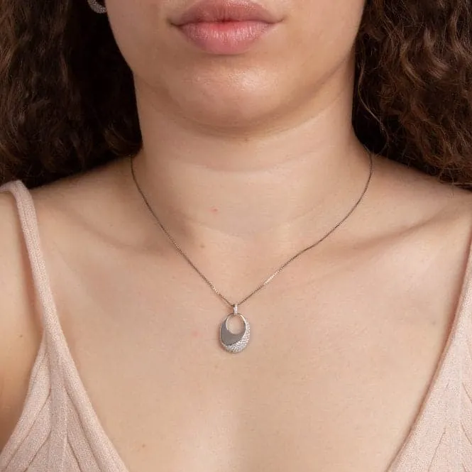 Knife Edge Zirconia Wave Pendant P5198C
