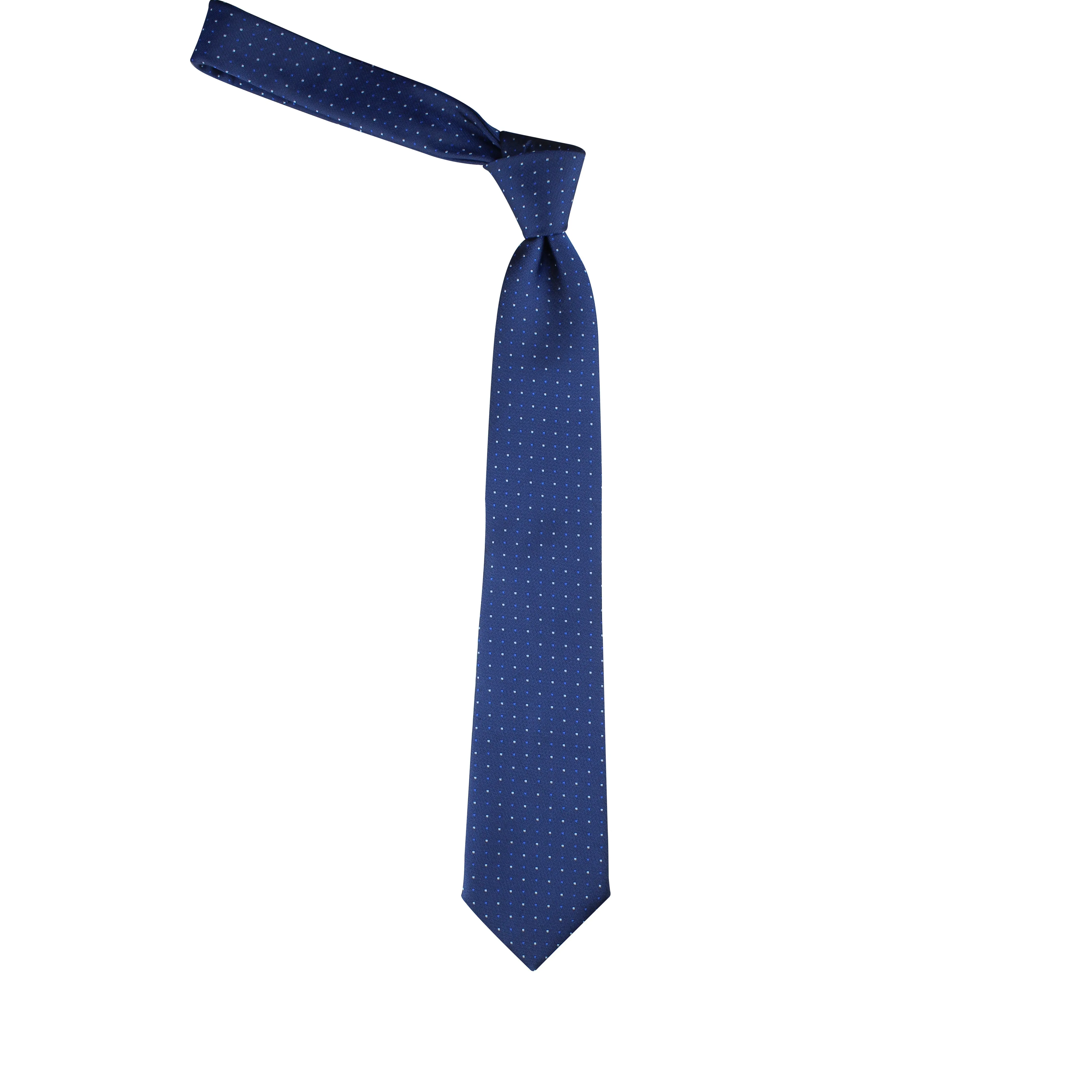 Kovove Refreshing Blue Polka Dot Neck Tie For Men