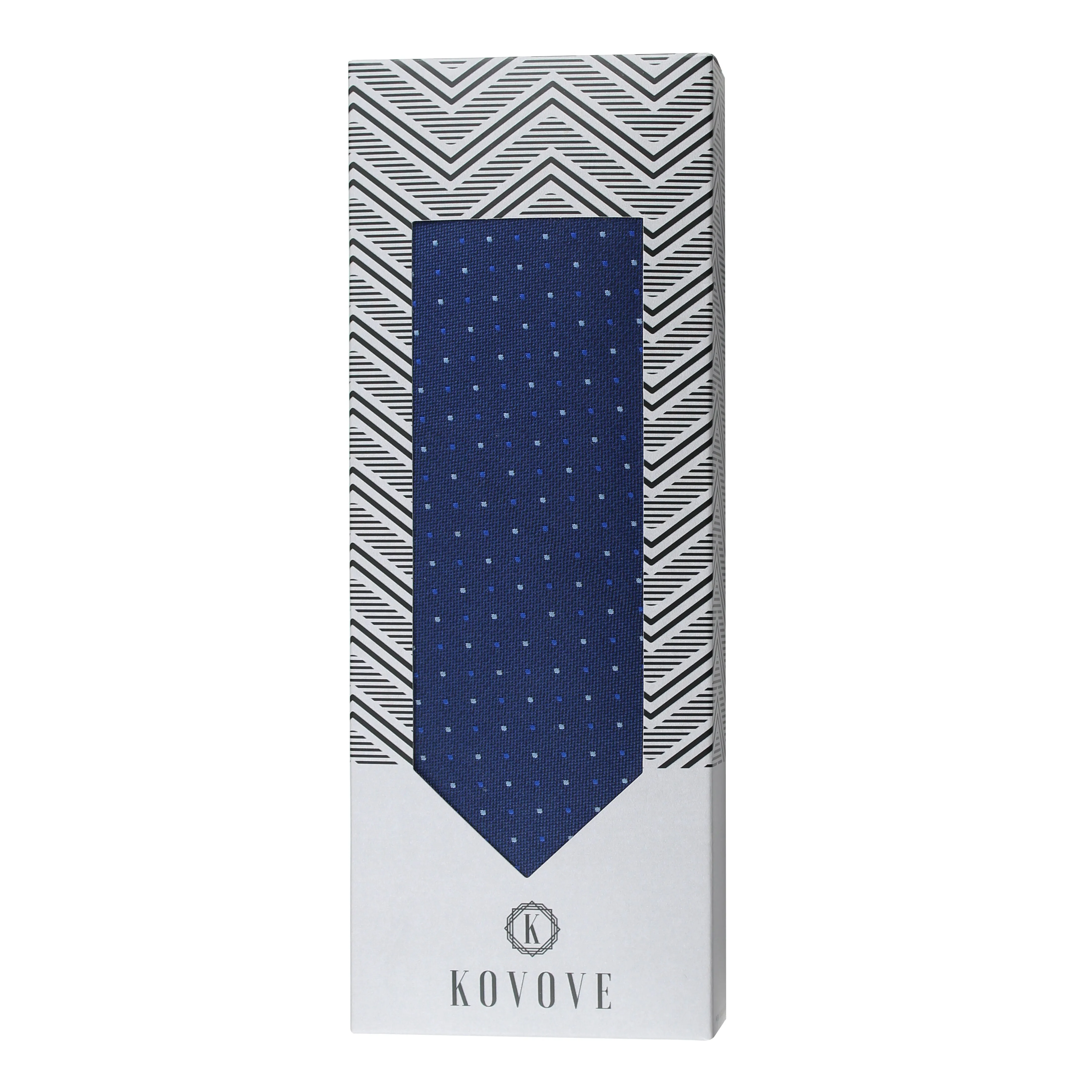 Kovove Refreshing Blue Polka Dot Neck Tie For Men