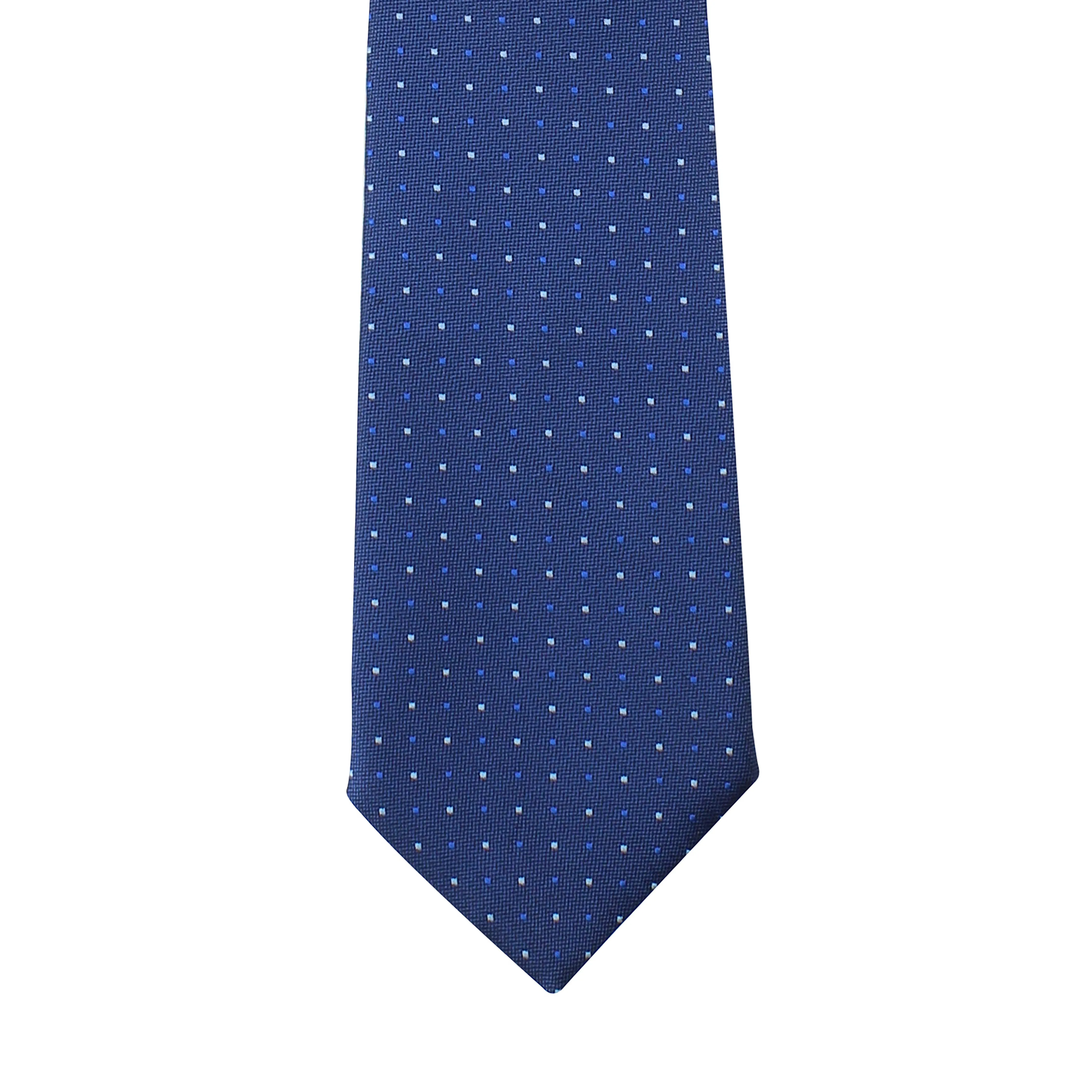 Kovove Refreshing Blue Polka Dot Neck Tie For Men