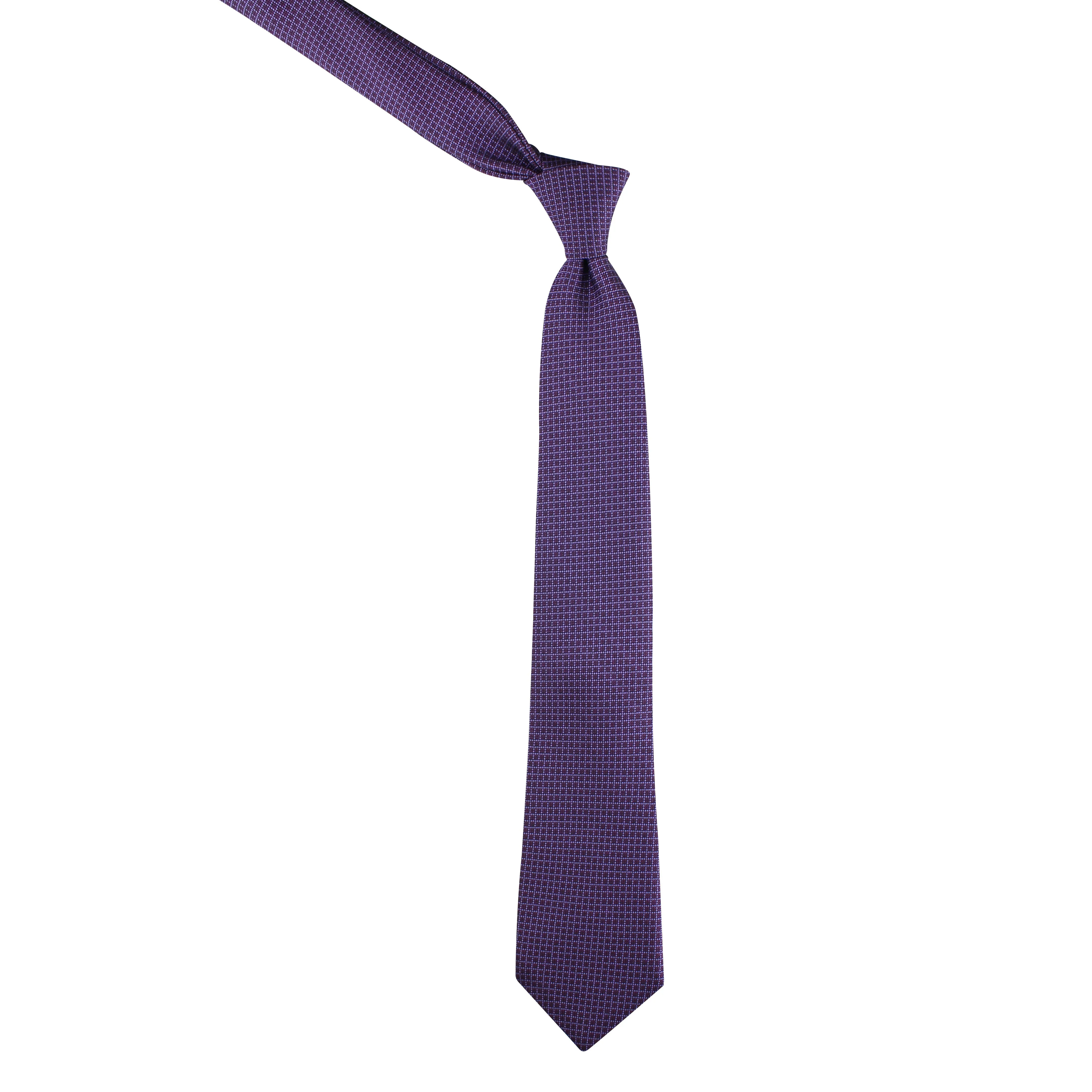 Kovove The Essentials Checkered Purple Necktie For Men