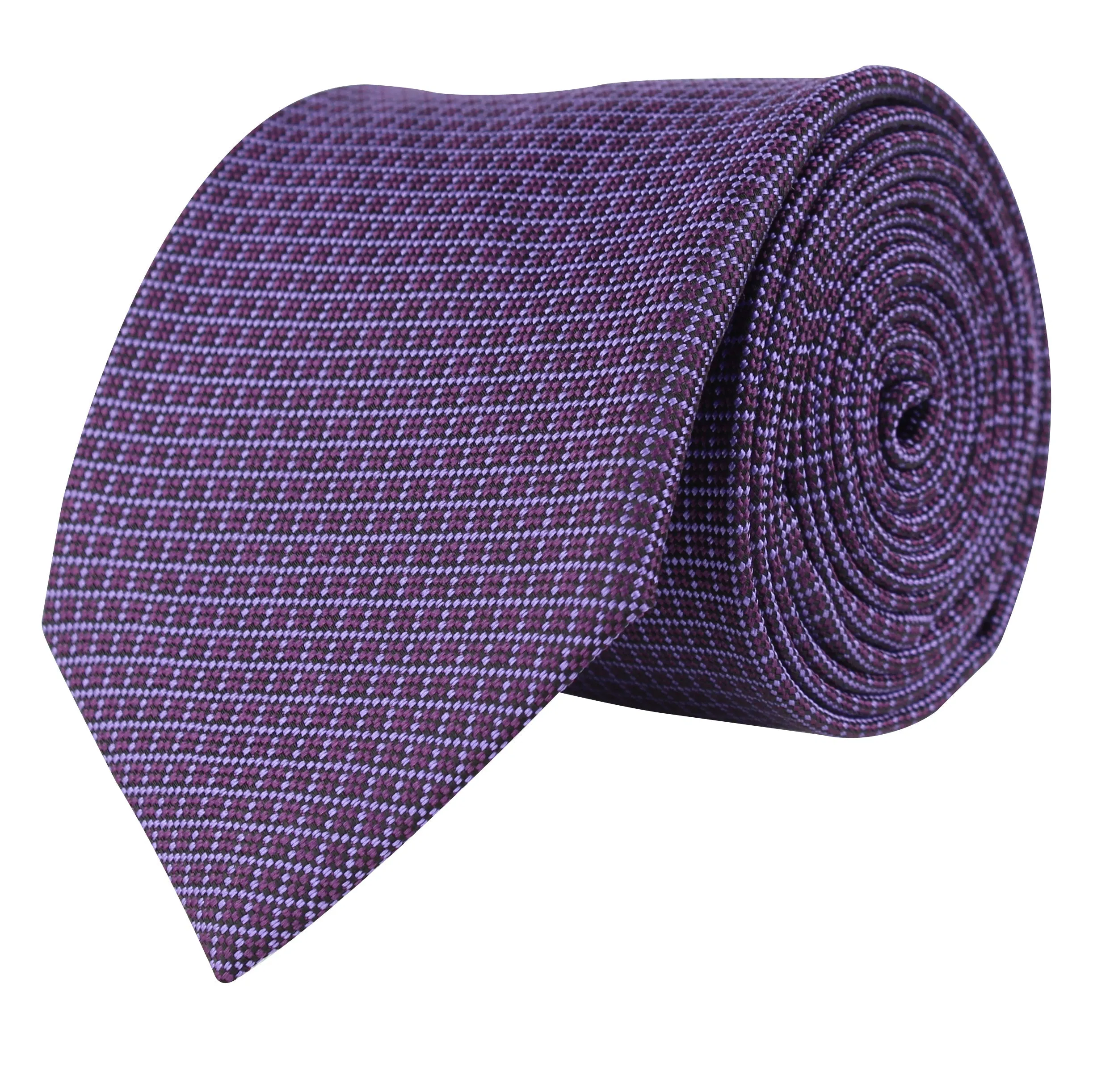 Kovove The Essentials Checkered Purple Necktie For Men