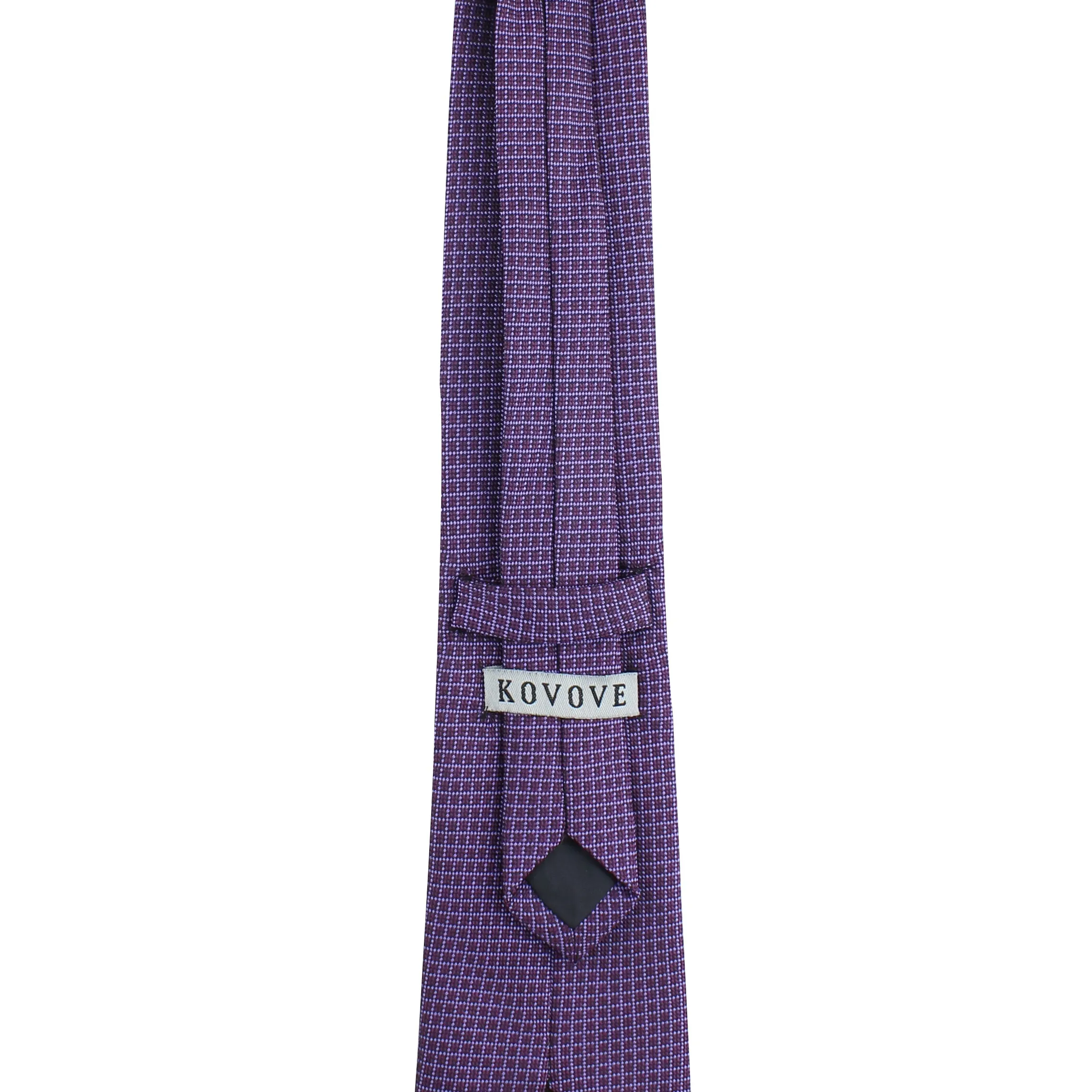 Kovove The Essentials Checkered Purple Necktie For Men