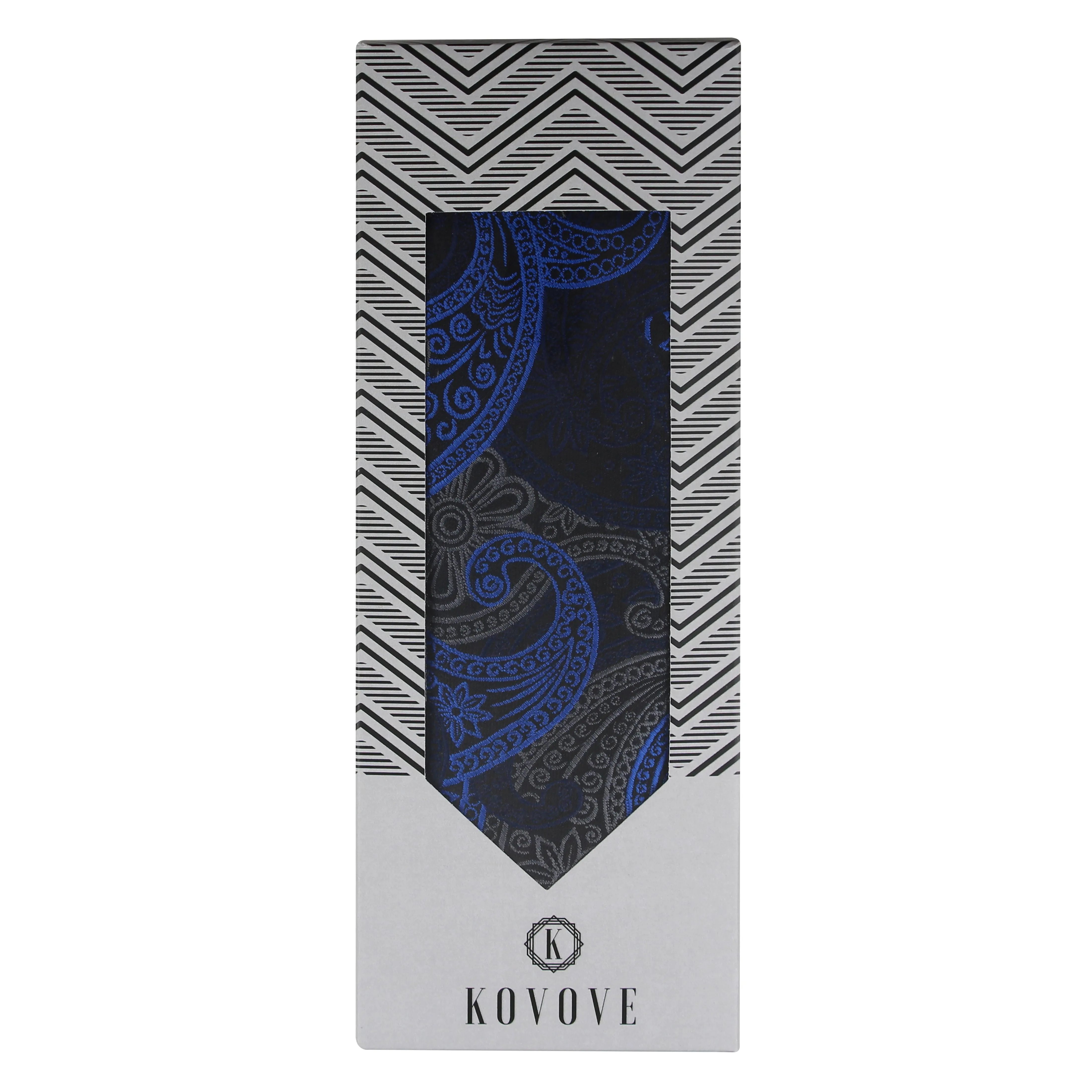 Kovove The Paisley Fever Blue Necktie For Men