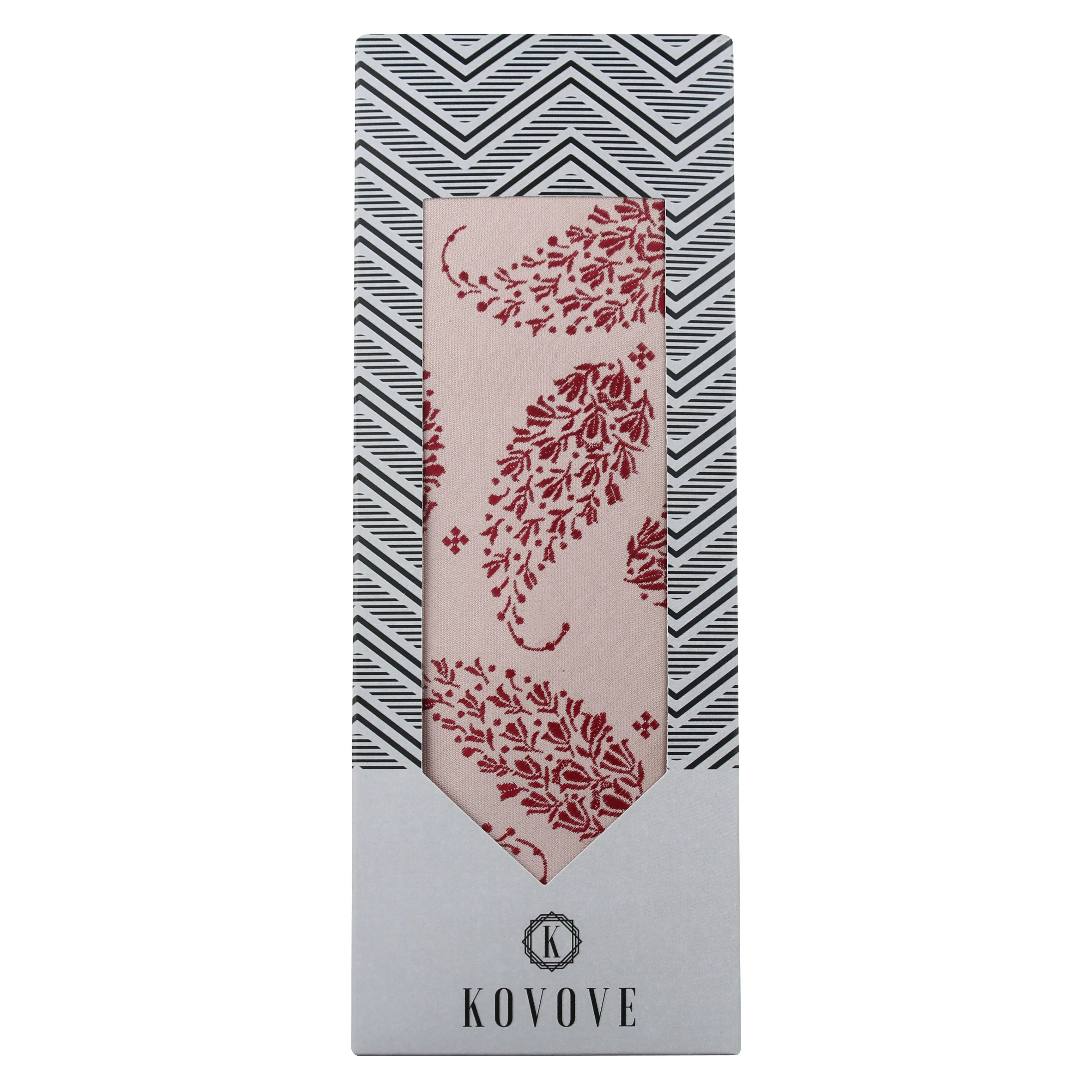 Kovove The Twining Paisley Pink Necktie For Men