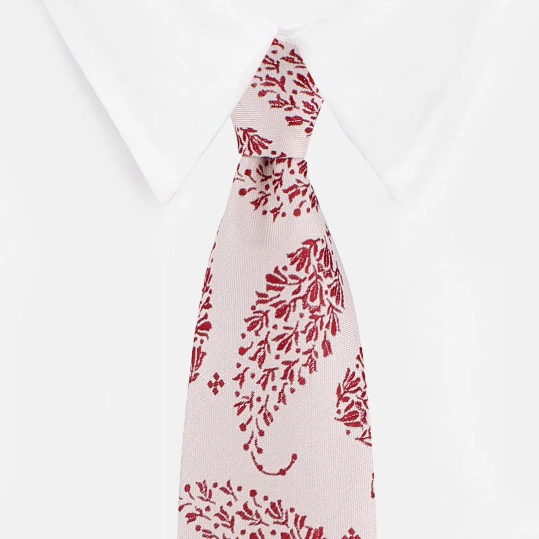 Kovove The Twining Paisley Pink Necktie For Men