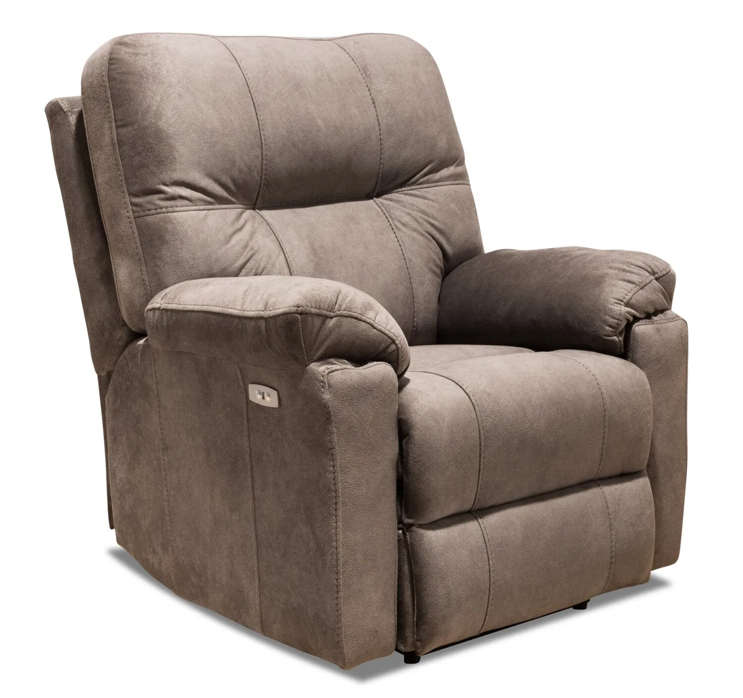 Muncey Polyester Power Recliner - Latte