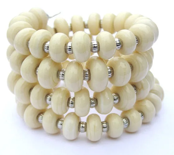 Off White Wrap Bracelet
