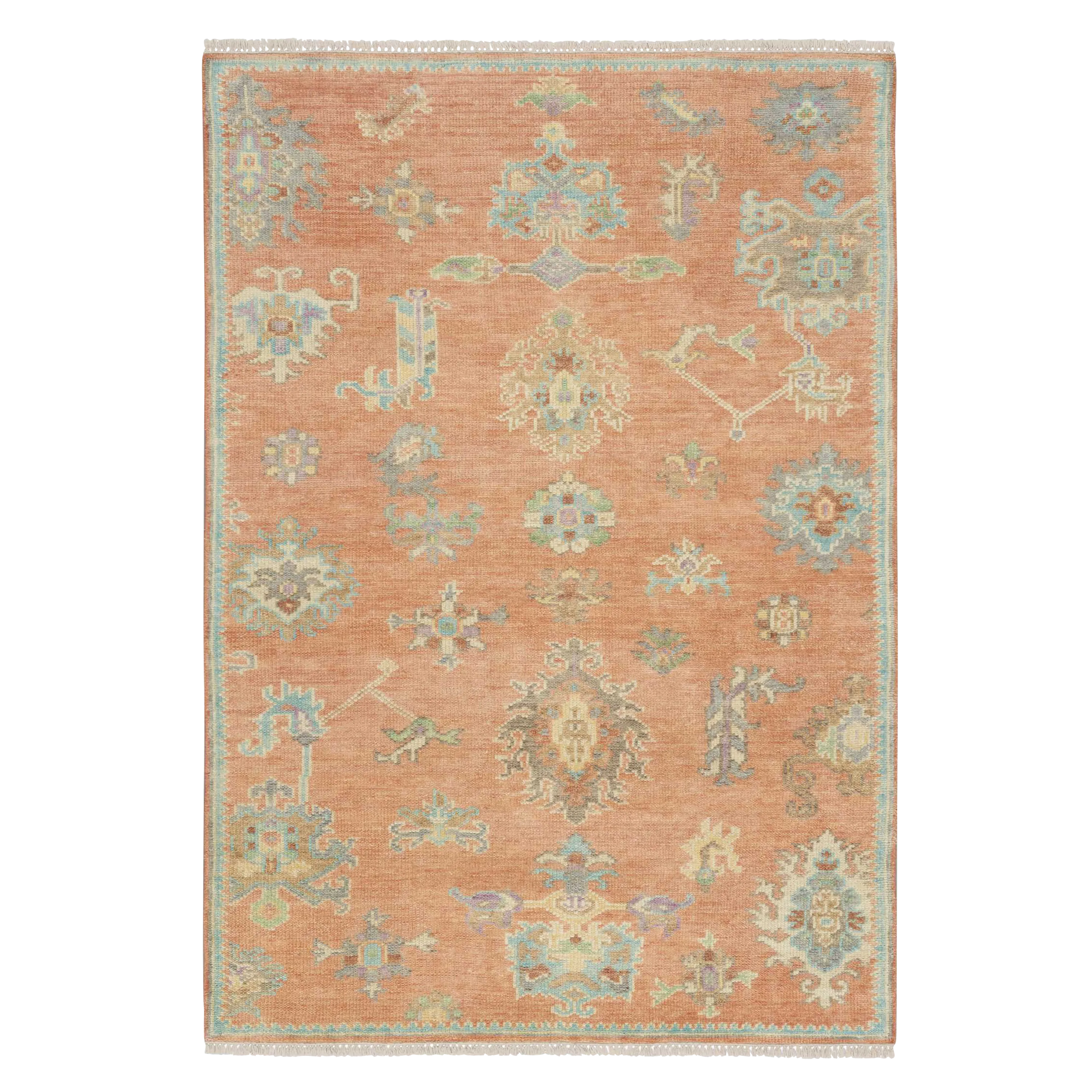 Oushak Style Wool Rug - 5'6" x 8'