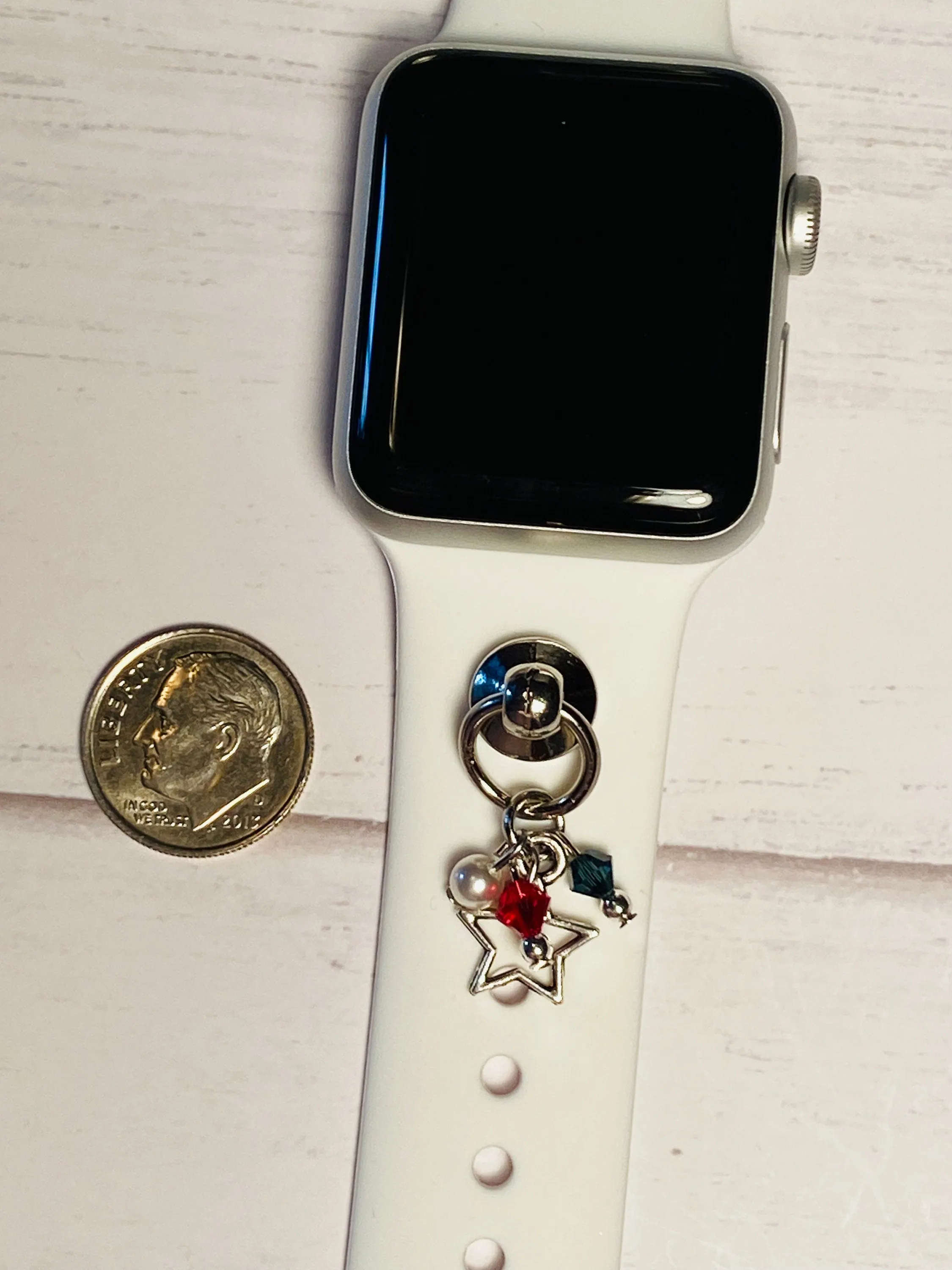 Patriotic Watchband Charms, USA Watch Charm, 4th of July, Memorial Day