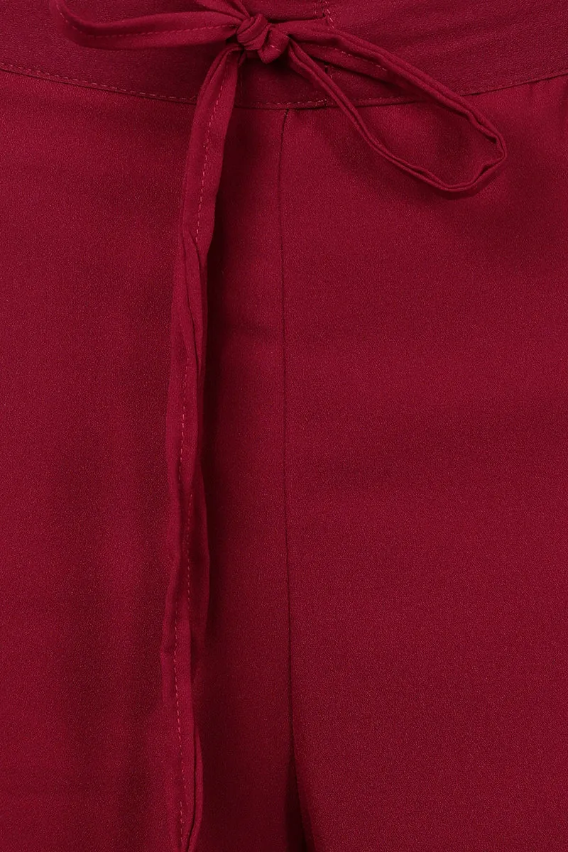 Pink Poly Georgette Straight Kurta Palazzo With Dupatta