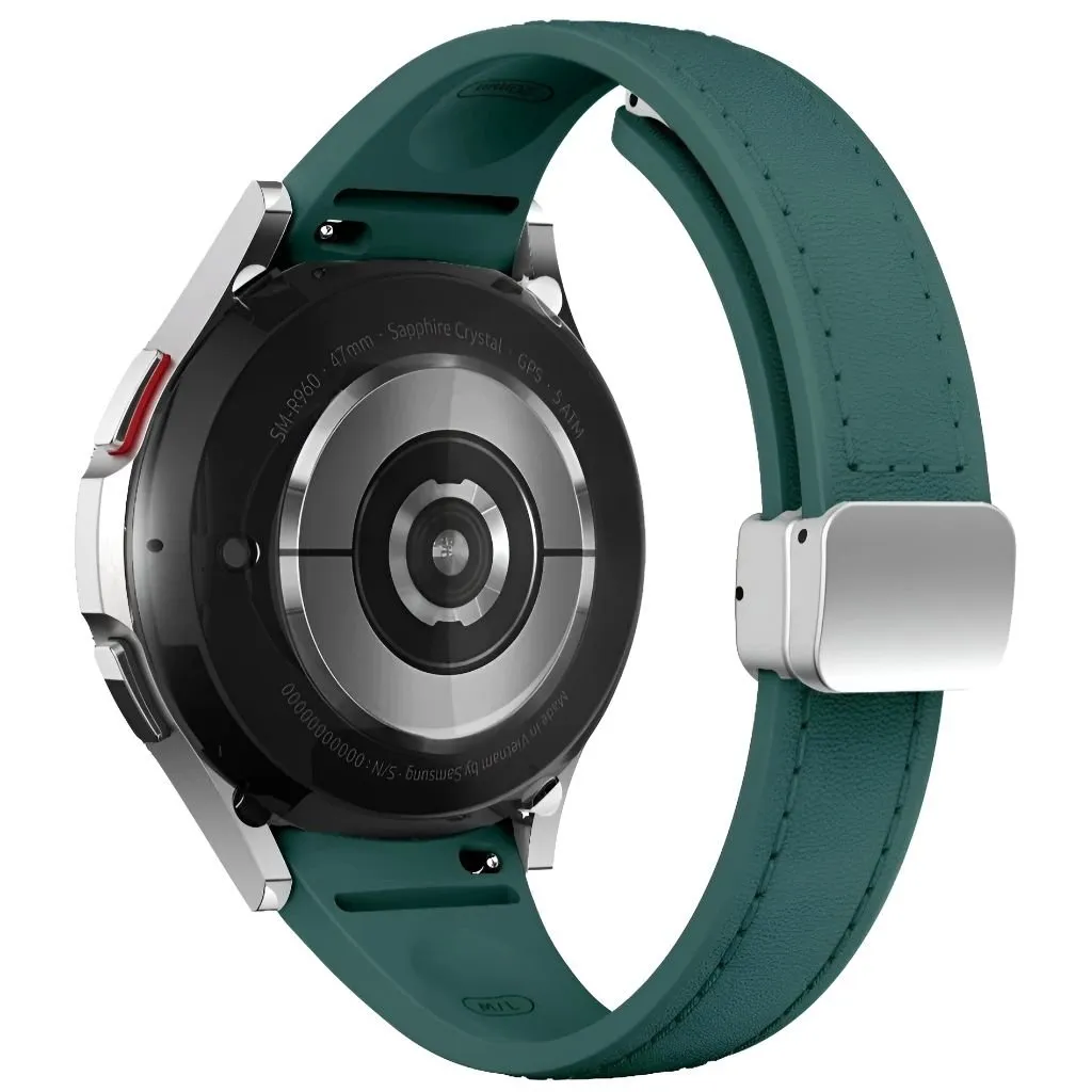 Placide Slim Leather And Silicone Galaxy Band