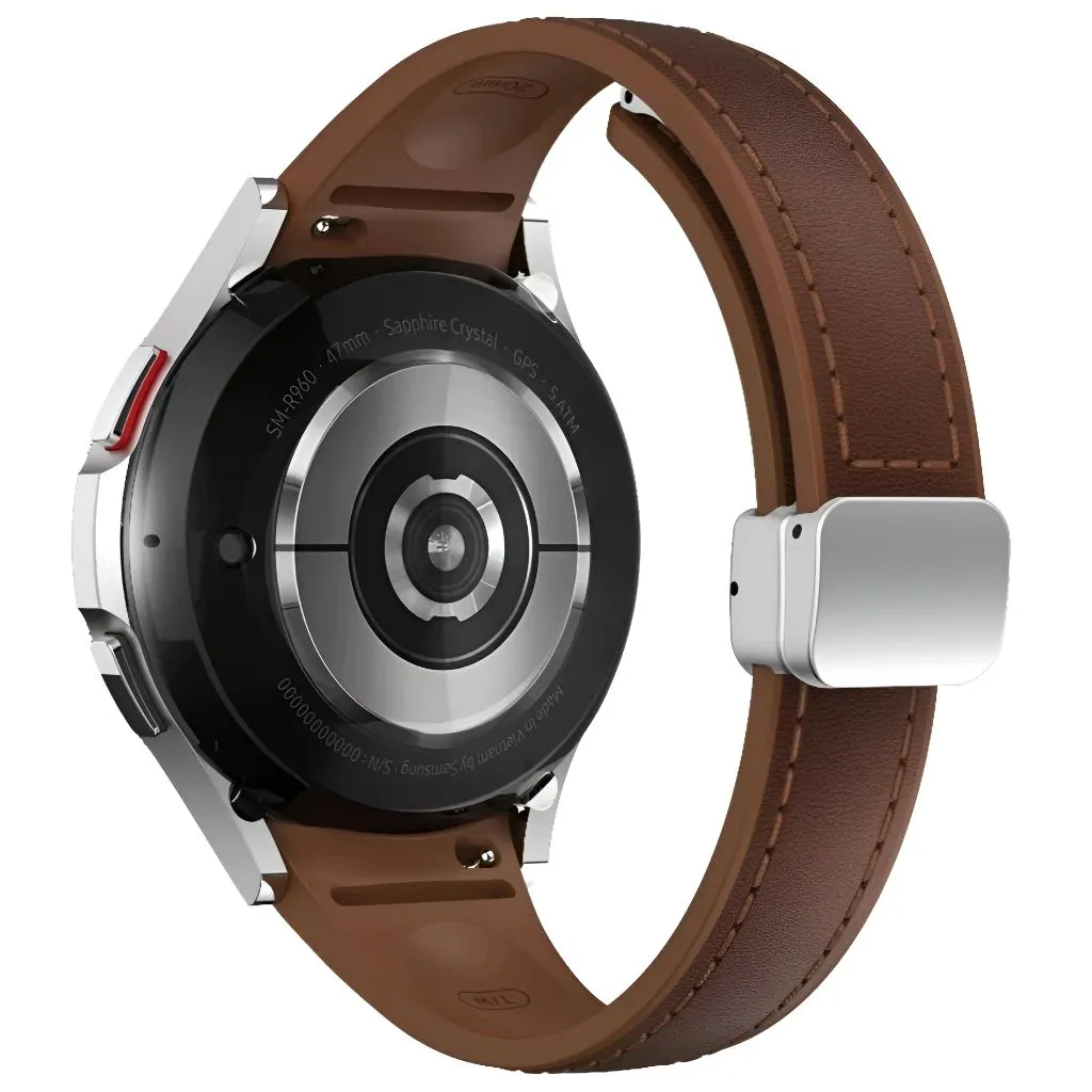 Placide Slim Leather And Silicone Galaxy Band