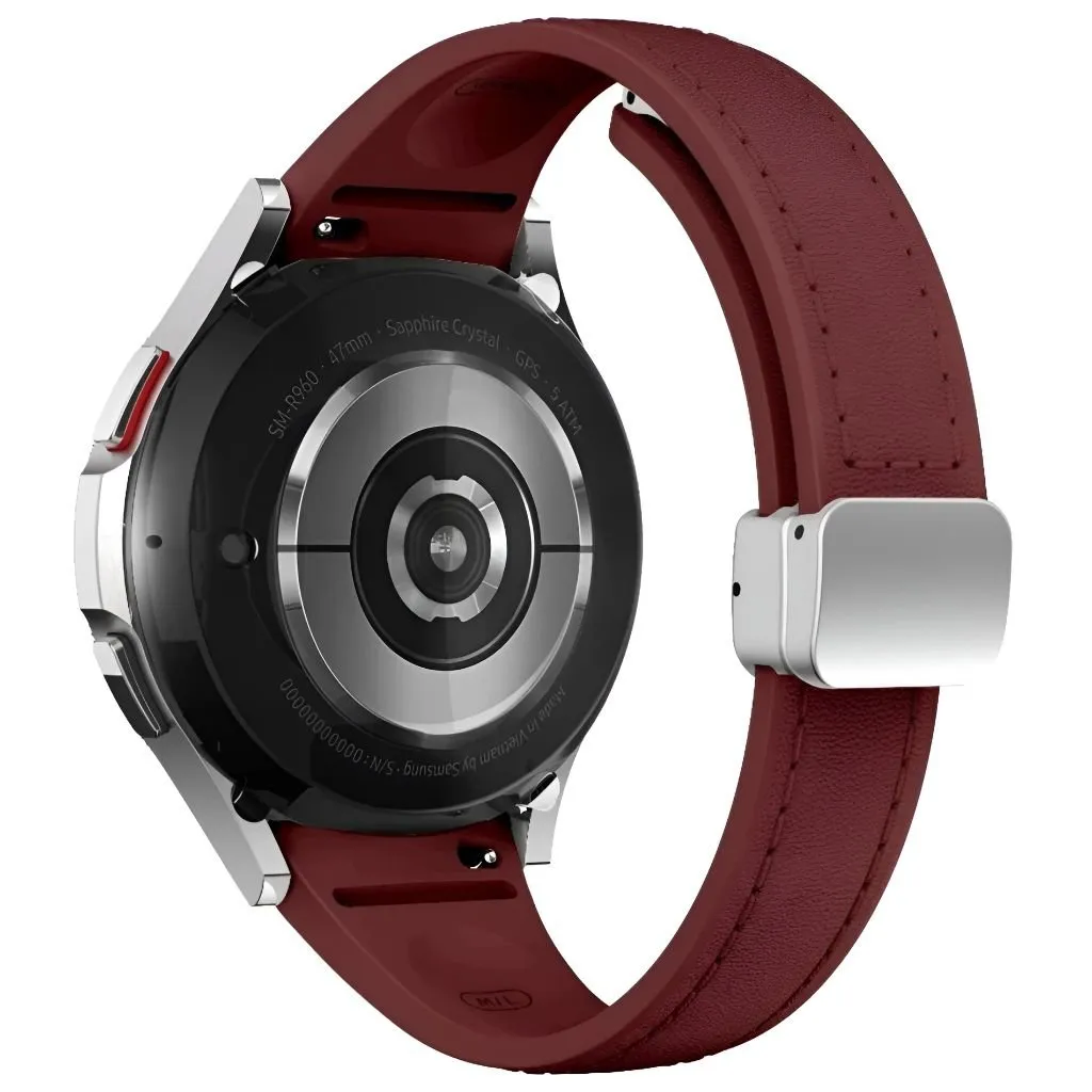 Placide Slim Leather And Silicone Galaxy Band