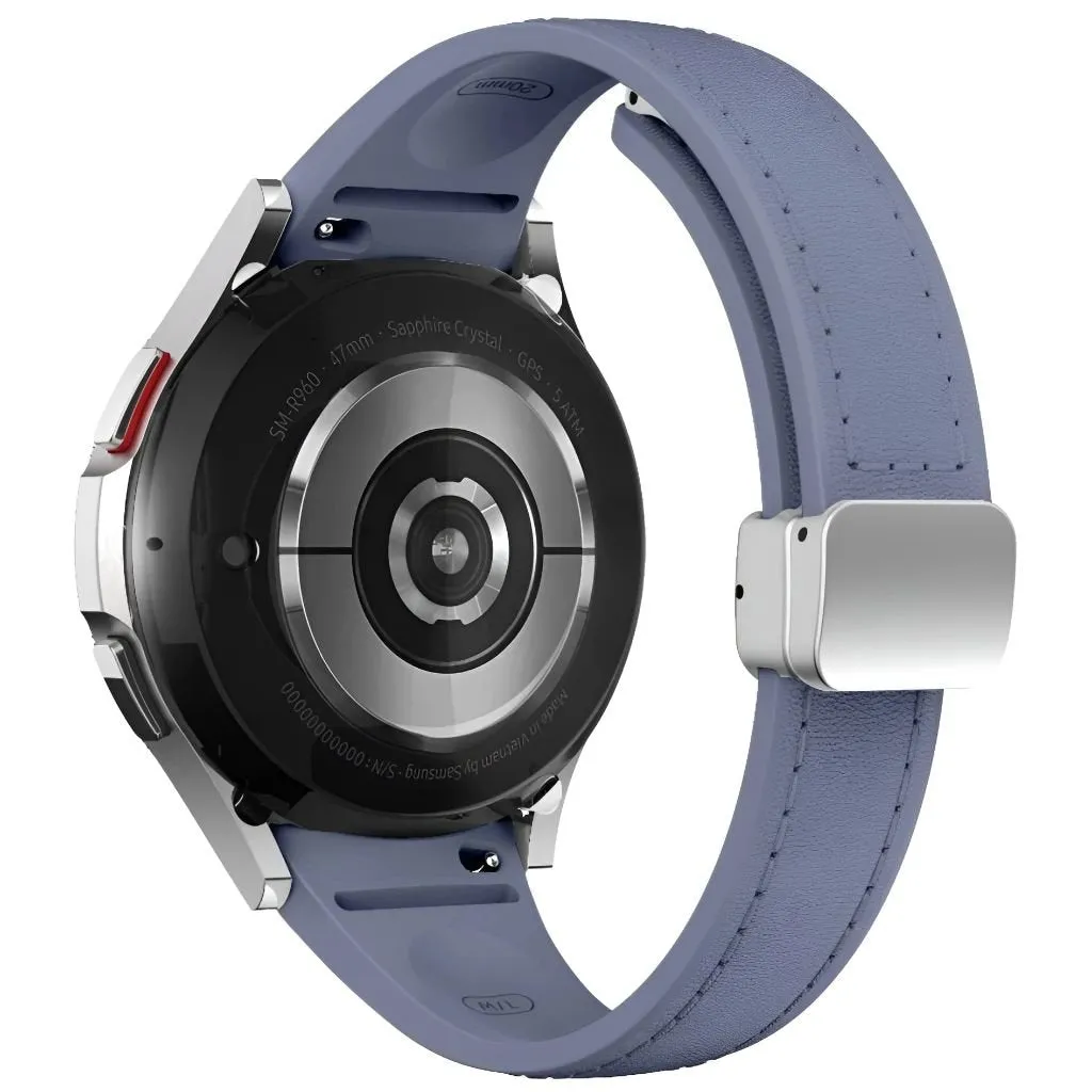 Placide Slim Leather And Silicone Galaxy Band