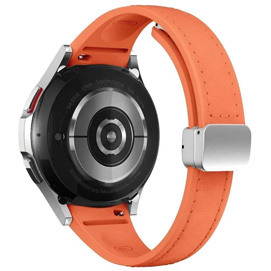 Placide Slim Leather And Silicone Galaxy Band