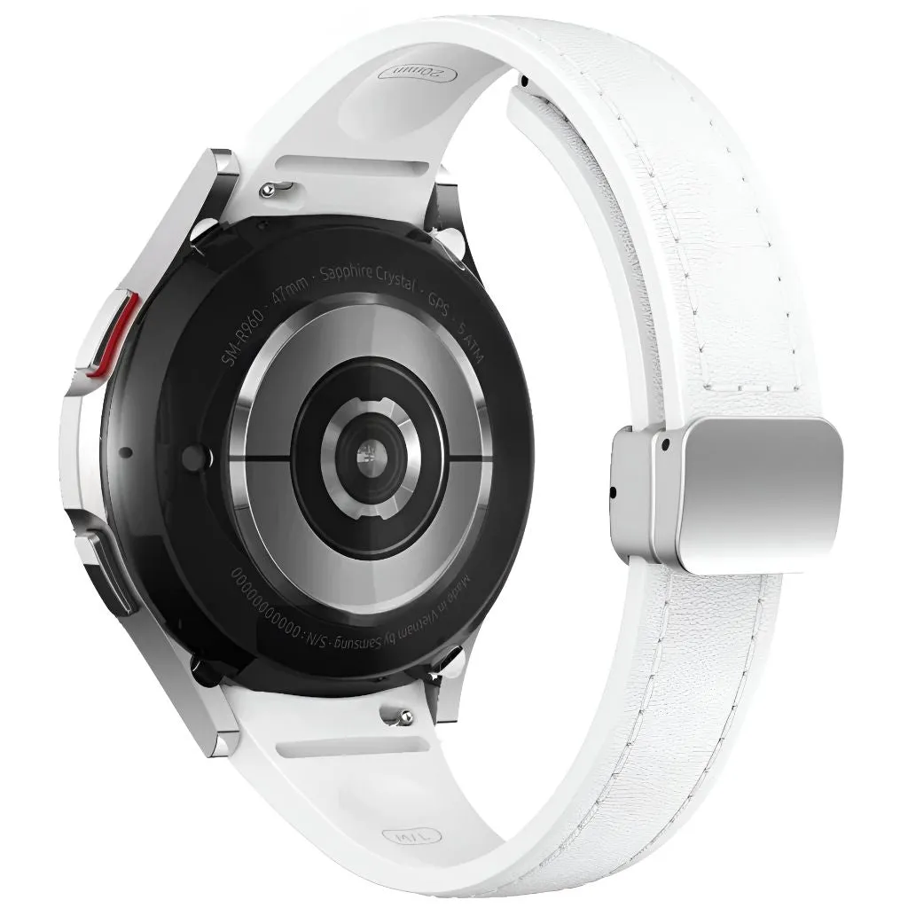 Placide Slim Leather And Silicone Galaxy Band