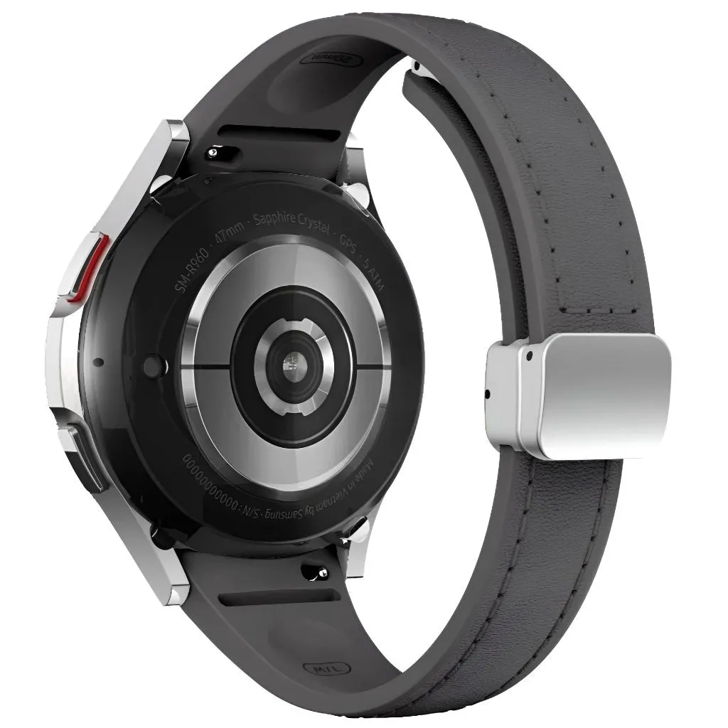 Placide Slim Leather And Silicone Galaxy Band