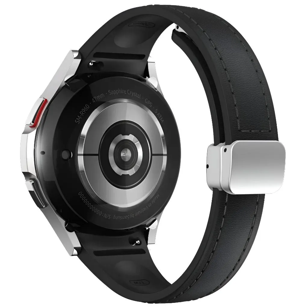 Placide Slim Leather And Silicone Galaxy Band