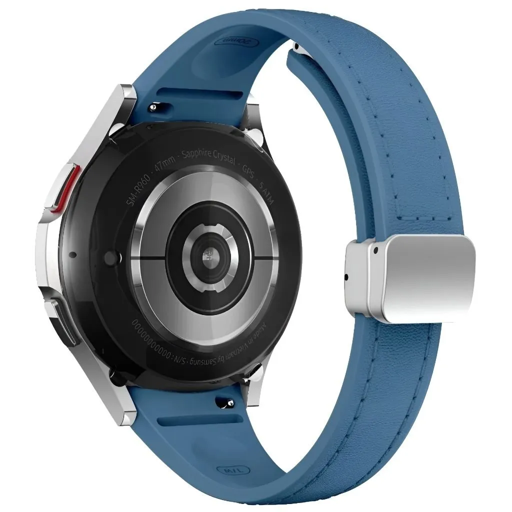 Placide Slim Leather And Silicone Galaxy Band
