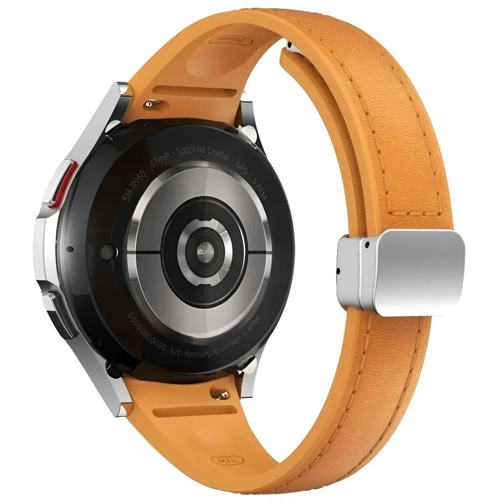 Placide Slim Leather And Silicone Galaxy Band