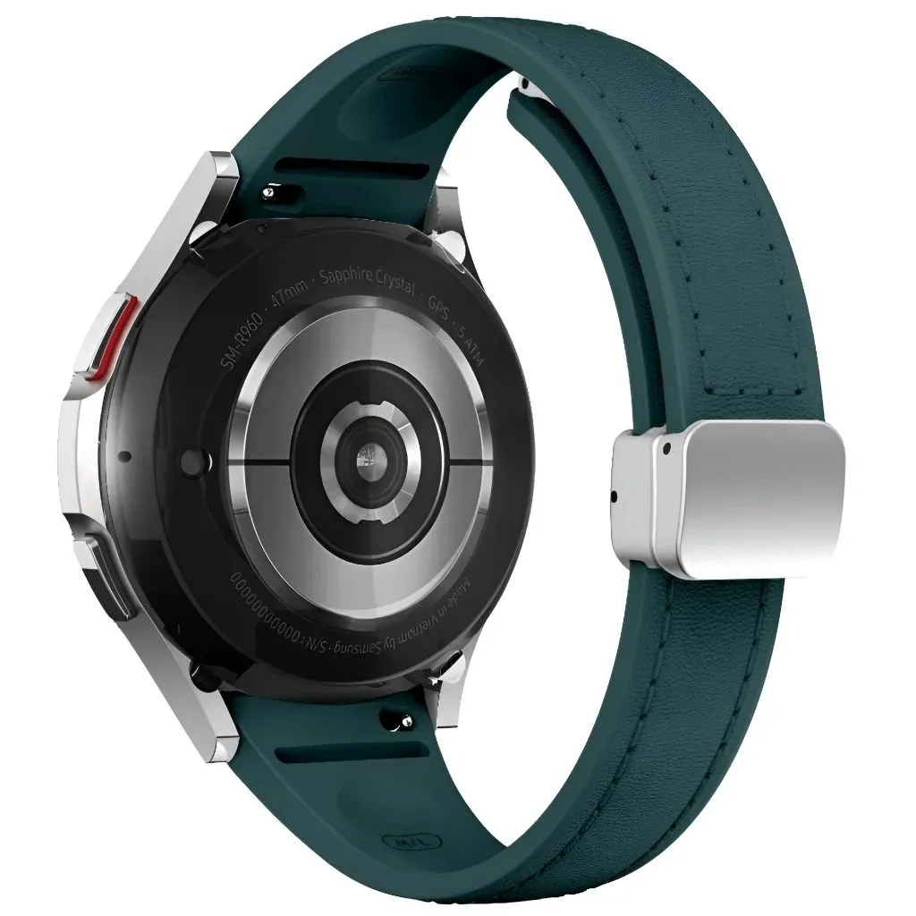 Placide Slim Leather And Silicone Galaxy Band