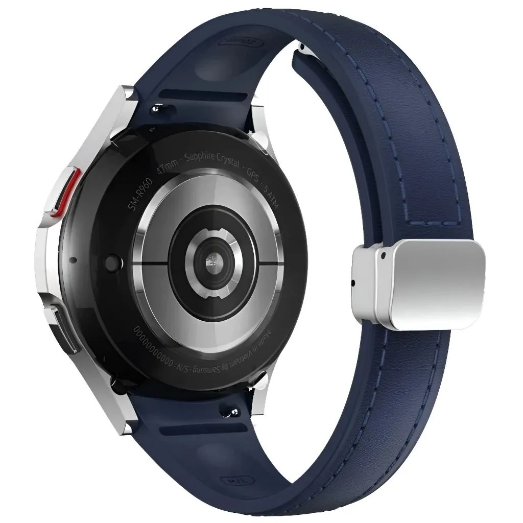 Placide Slim Leather And Silicone Galaxy Band