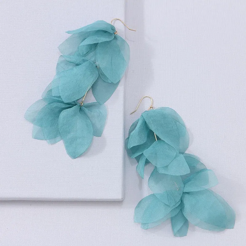 Pre Order:  Multi Layered Petal Tassel Hook Earrings