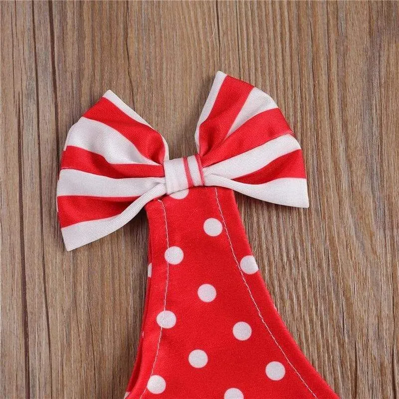 Premium Baby Girl's Polka Dots Two-piece Swimsuit