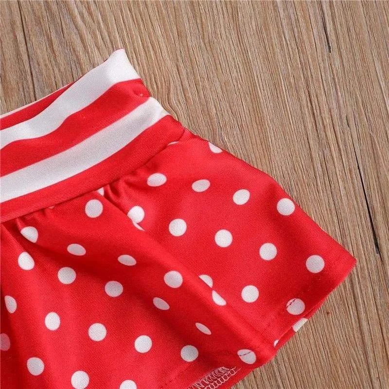 Premium Baby Girl's Polka Dots Two-piece Swimsuit