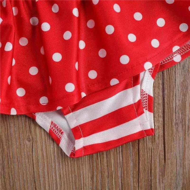 Premium Baby Girl's Polka Dots Two-piece Swimsuit