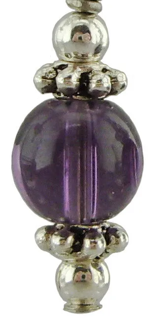 Purple Drop Earrings