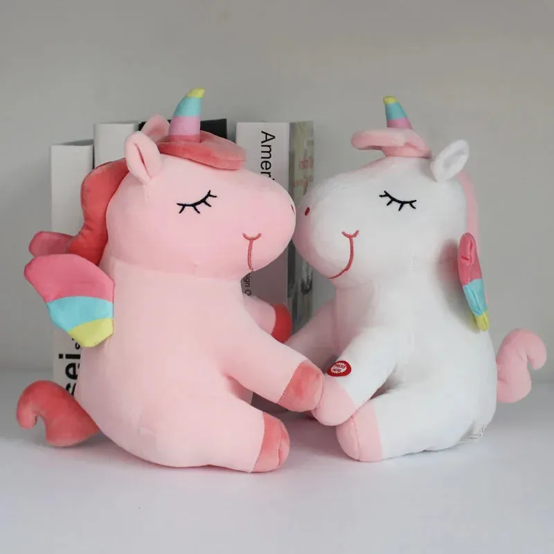 "Adorable LED Light-Up Unicorn: Soft Plush Night Light for Kids"