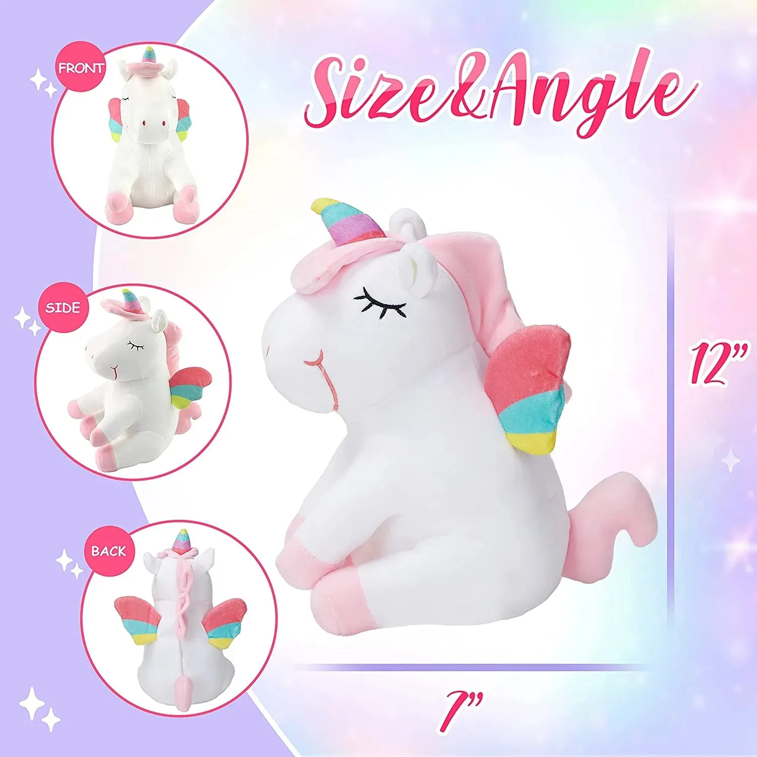 "Adorable LED Light-Up Unicorn: Soft Plush Night Light for Kids"