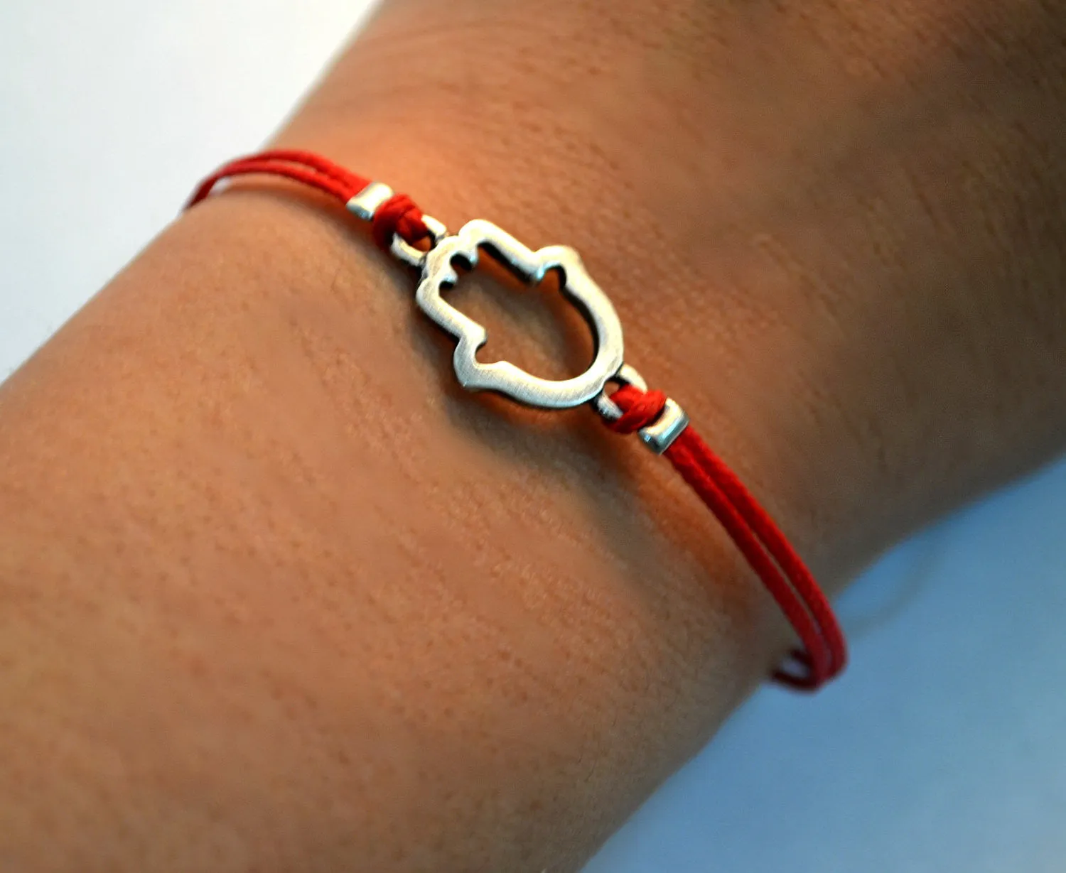 Red Kabbalah Hamsa bracelet, women's jewelry, evil eye protection jewelry