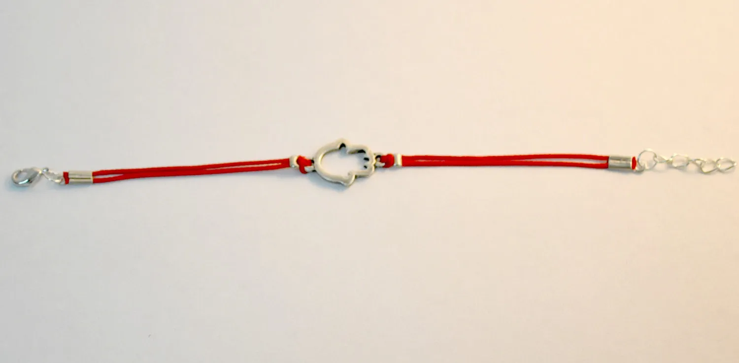 Red Kabbalah Hamsa bracelet, women's jewelry, evil eye protection jewelry