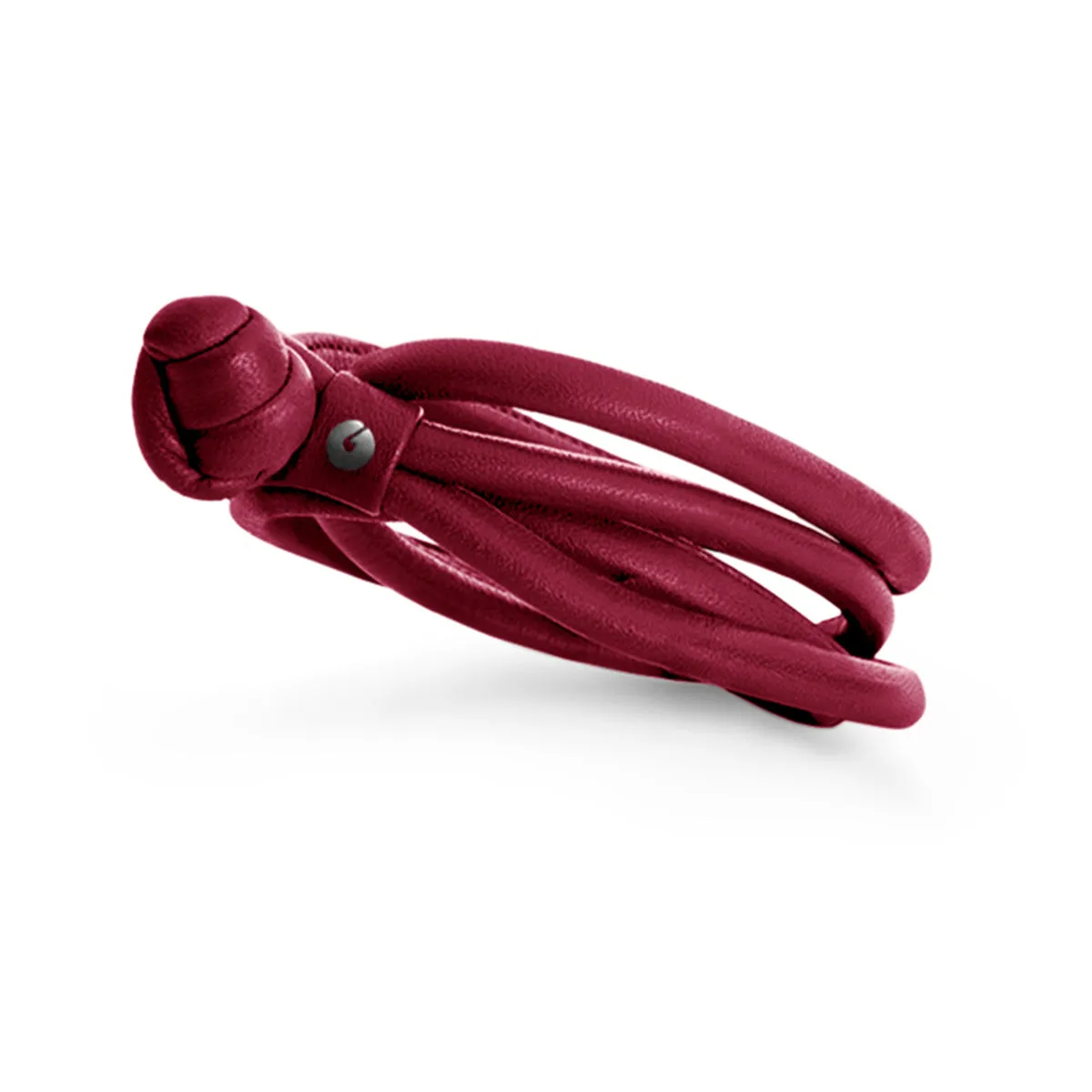 RED WINE LEATHER SWEET DROPS BRACELET SIZE SMALL