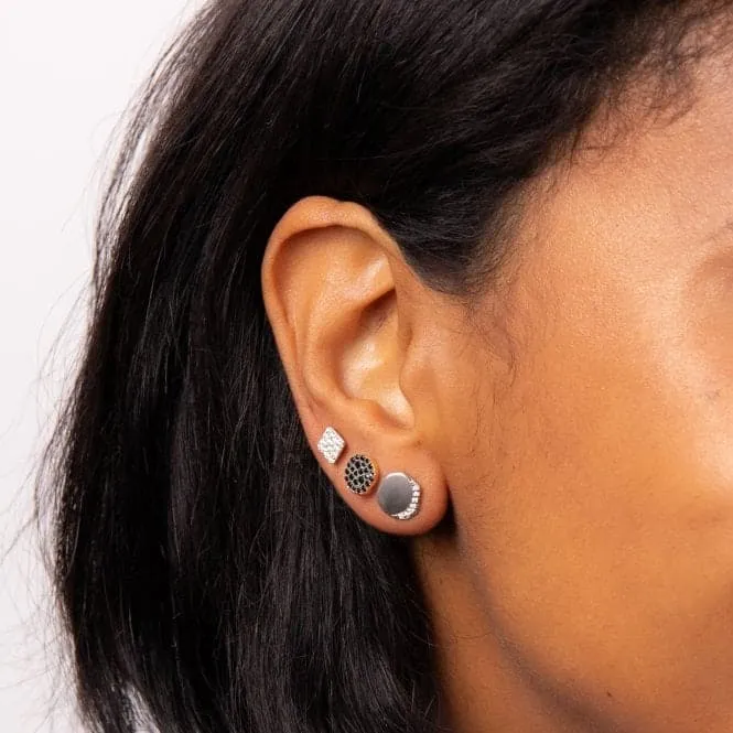 Sterling Silver Platinum Earrings E6364C
