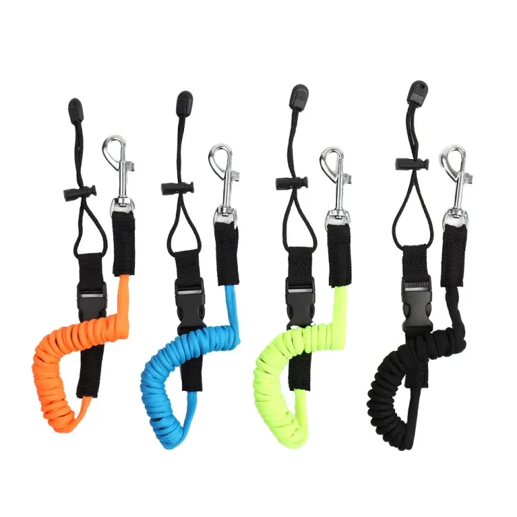 Stretchable Kayak Paddle Board Safety Rope Spring Leash With Safety Lock(Blue)