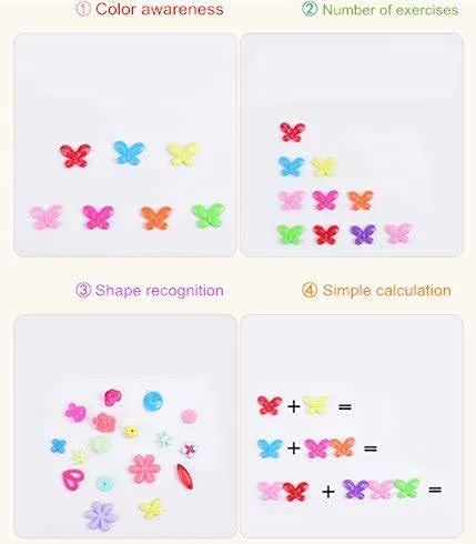 SYGA Plastic Beads for Kids Crafts Children's Jewelry Making Kit DIY Bracelets Necklace Hairband and Rings Craft Kits Birthday for 4, 5, 6, 7-Year-Old Little Girls(DIYBeadsSet-2) Multicolor