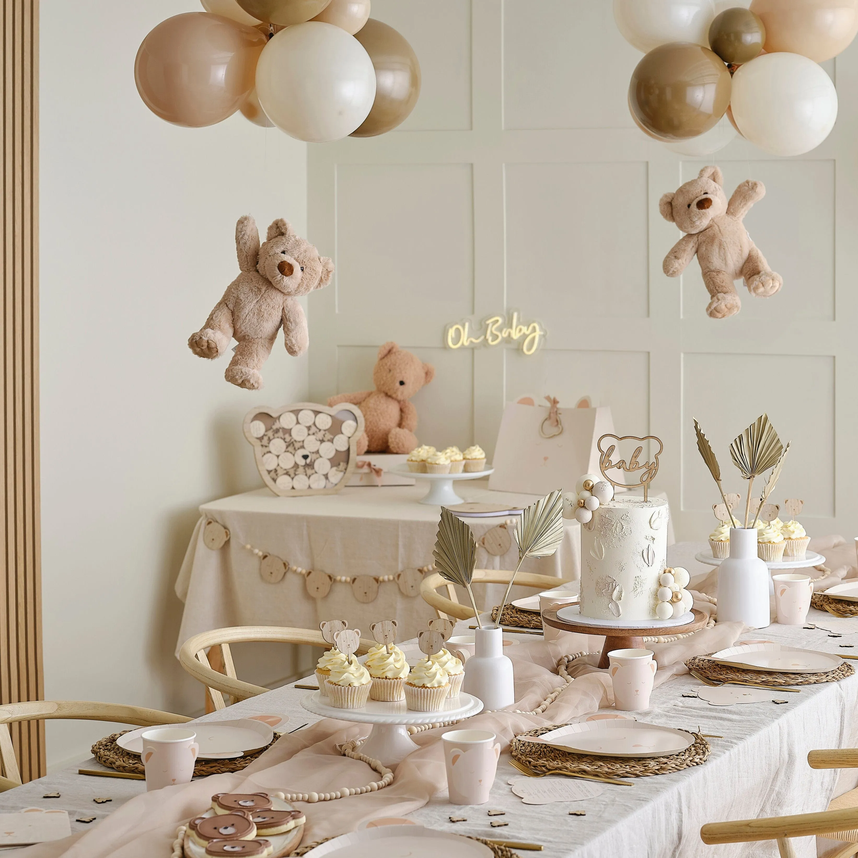 Teddy Bear Baby Shower Party Cups x 8