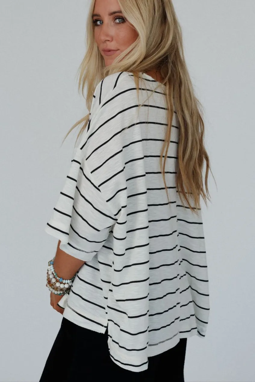 The Nest Dreamy Daze Striped Top - Off White