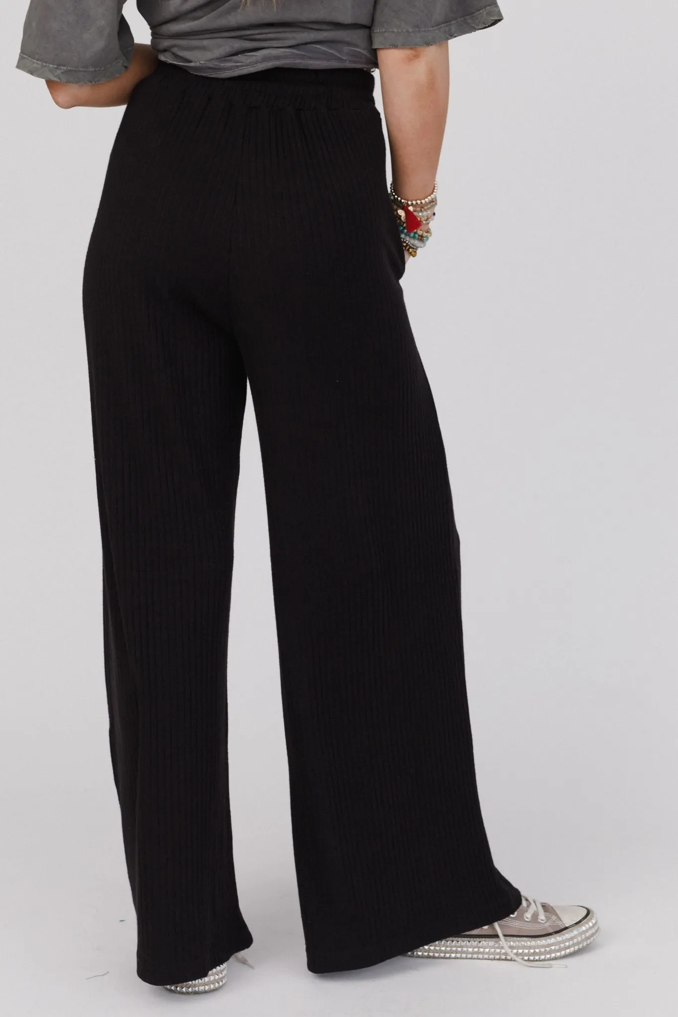 The Nest Sweet Retreat Drawstring Pants - Black
