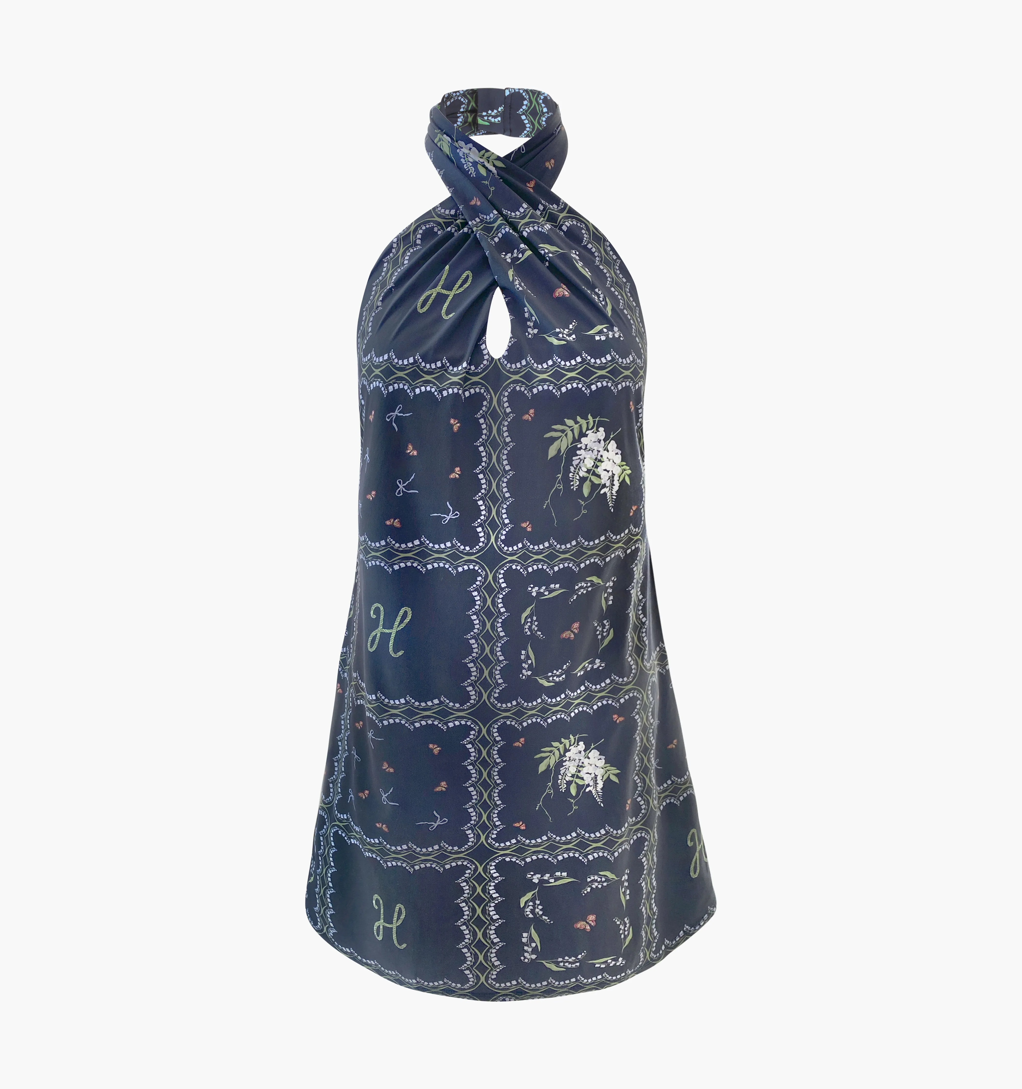 The Nicolette Cover Up - Navy Floral Patchwork